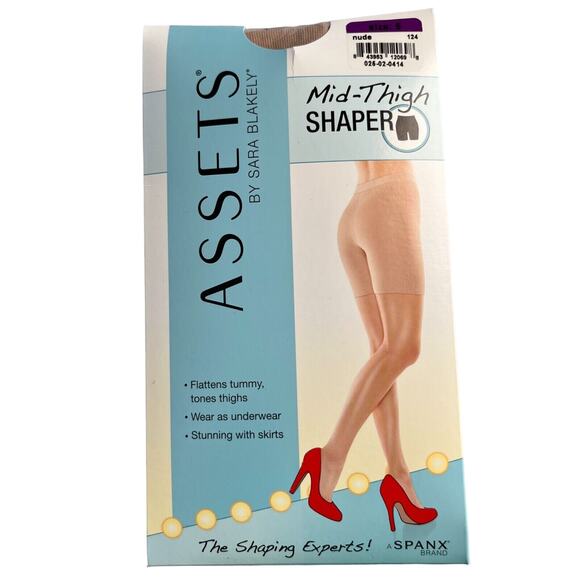 New Assets by Sarah Blakely Spanx Nude Mid Thigh Shaper in Sz 5. (220-265 lbs) - Picture 2 of 4